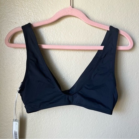 NWT Everlane Tie-Front Bikini Top Black Small - Picture 7 of 9